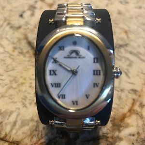 Porsamo Bleu South Sea Swarvoski Crystal Watch Gold/Silver